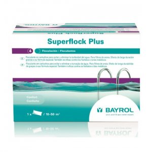 Poolreiniger Superflock Plus für klares Wasser und bessere Filtration.