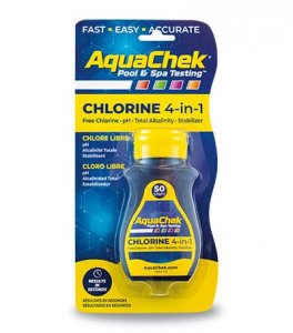 Teststreifen zur Poolwasserkontrolle, 4-in-1 AquaChek.