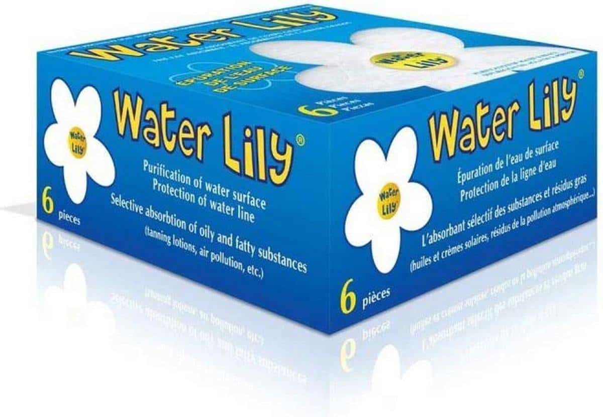 Absorptionsmittel für Fette und Öl, Water Lily, 6 Stück, geeignet für die Poolpflege.