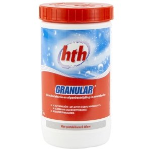 HTH granuläres Desinfektionsmittel für Poolreinigung und Algenbekämpfung.
