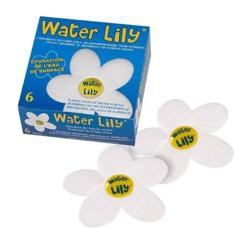 Water Lily - Absorptionsmittel für Fette und Öl, 6 Stück, ideal zum Entfernen von Fett und Öl.