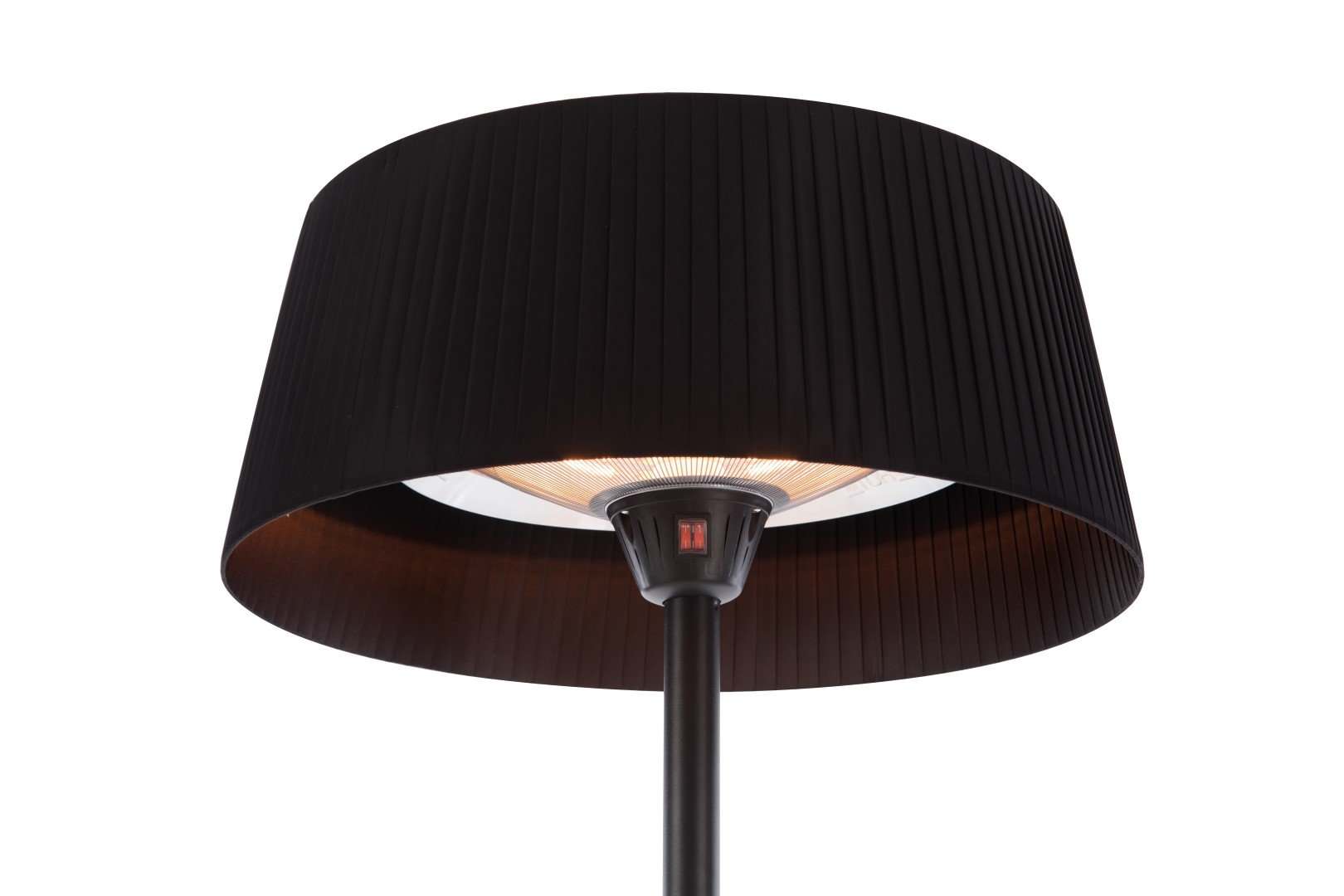 Schwarzer Terrassenheizstrahler Sunred Heater Artix 2100 für den Außenbereich.