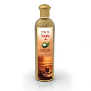 Sauna-Voile mit Zedernholz und Litsea für Entspannung und Aromatherapie.