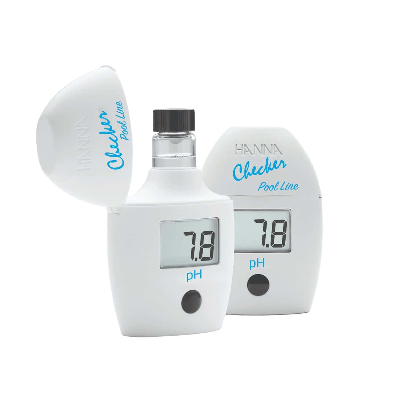 Checker-Fotometer für pH mit Messbereich 6,3 bis 8,6 pH, geeignet für Poolwasser.