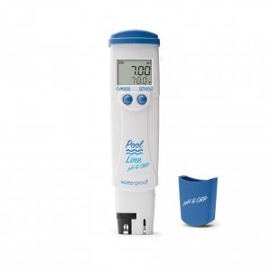 Wasserdichter Wassertester für pH, ORP und Temperatur in Pools.