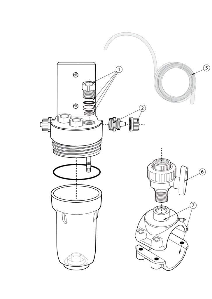 Universeller PSS8 Sondenhalter für Poolwasserqualität, einfach zu installieren.