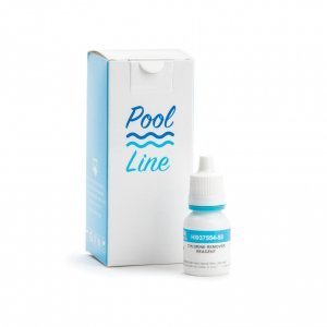 Chlorentferner-Reagenz für Poolwasser, geeignet für pH- und Alkalinitätstests.
