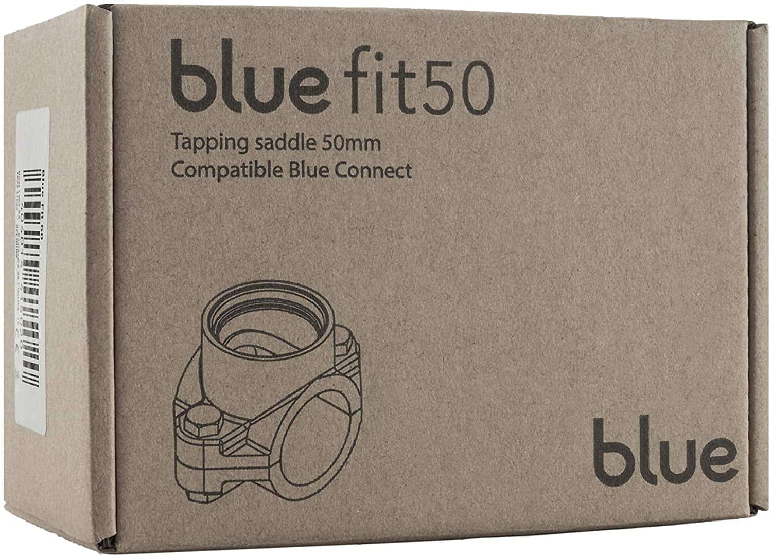 Anbohrsattel Blue Fit 60mm für BlueConnect, geeignet für Poolinstallationen.