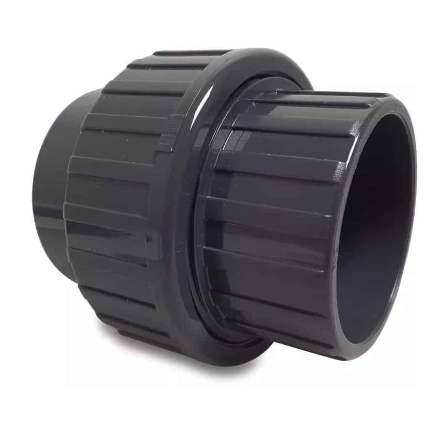 PVC 3/3 Kupplung 63mm mit Klebeverbindung für Poolinstallationen.