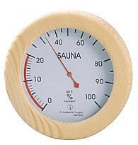 Hochwertiges Sauna-Hygrometer für präzise Temperatur- und Feuchtigkeitsmessung.