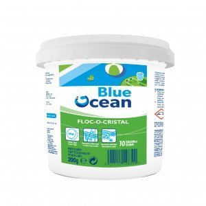 FLOC-O-CRISTAL Tabletten für Poolwasser, 10 Stück à 20 g.