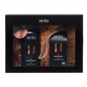 Geschenkset mit Holz-Saunaduft und Saunaseife für ein entspannendes Sauna-Erlebnis.