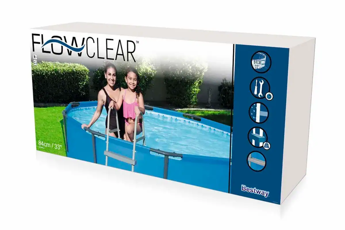 Poolleiter von 84 cm für sicheres Ein- und Aussteigen bei Bestway Pools.