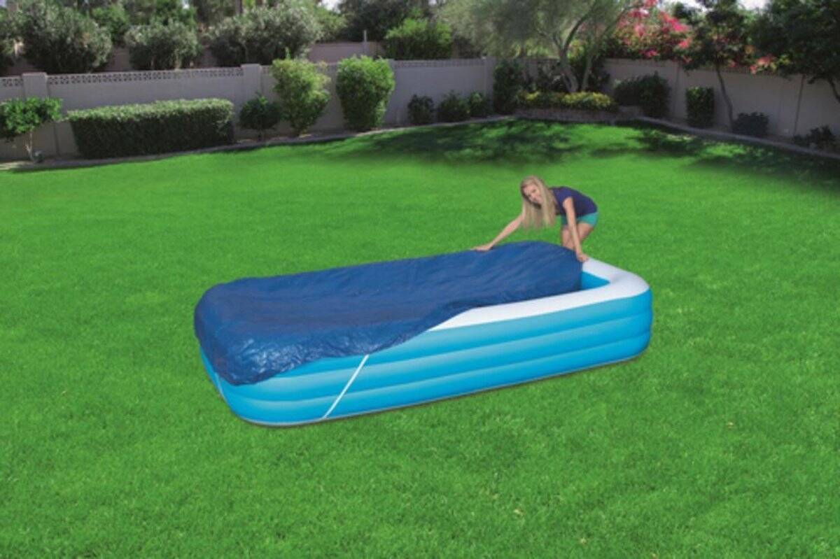 Poolabdeckung für Bestway Flowclear Pool 305x183x56cm.