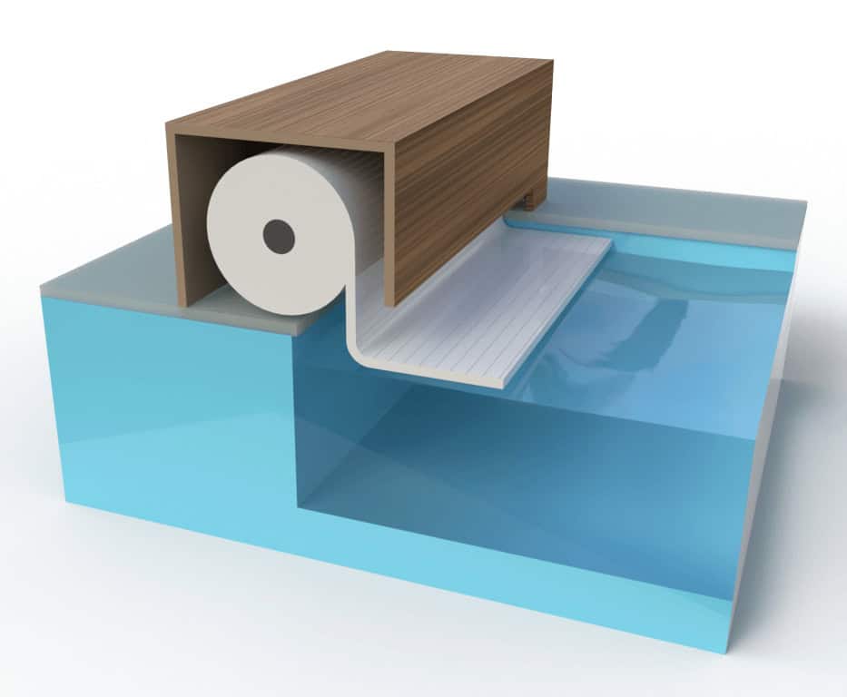 Rollladenlamellen für Poolschutz und Poolpflege.