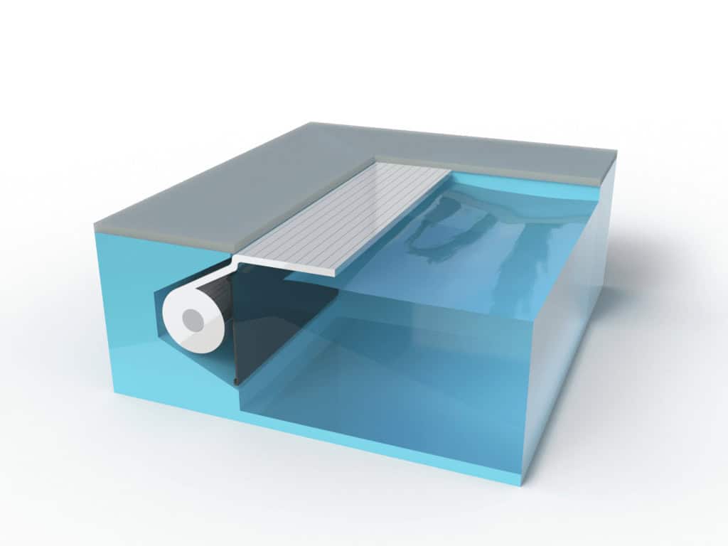 Rollladenlamellen für Poolschutz und Privatsphäre.