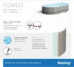 Power Steel Oval-Pool mit Filterpumpe und Zubehör.