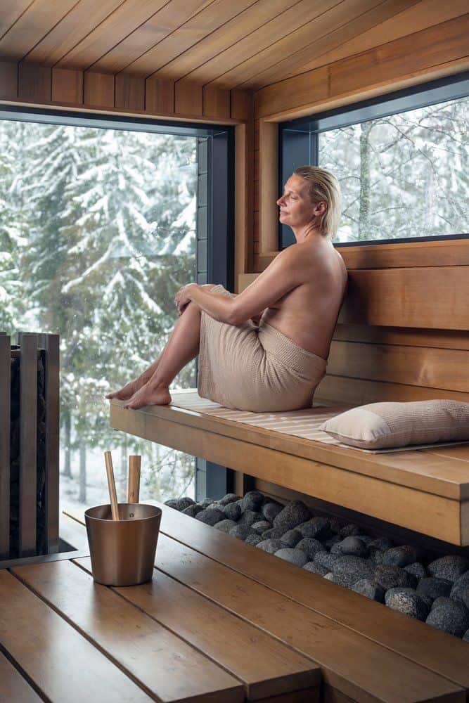 Rento Sauna-Stuhlbezug beige 60x160 für ein komfortables Saunaerlebnis.