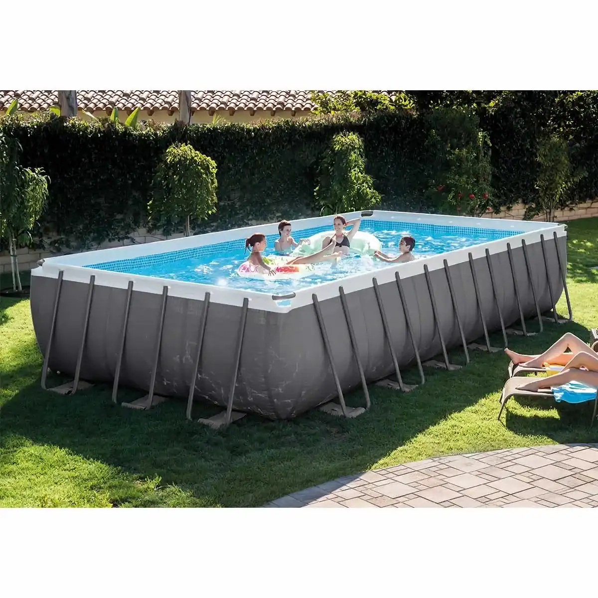 Intex Ultra XTR Frame Pool mit Sandfilterpumpe, geeignet für die Familie, 732x366x132 cm, inkl. Zubehör