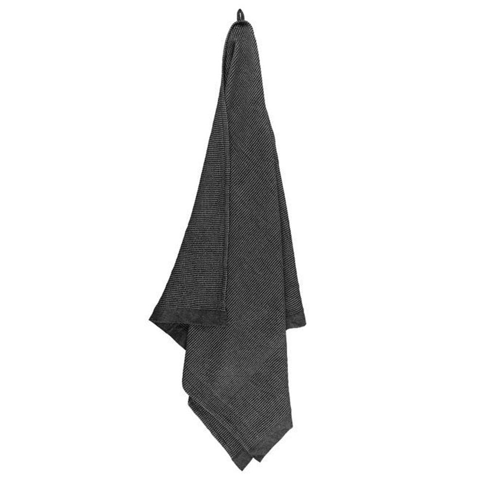 Sauna Handtuch schwarz/grau 90x180 cm - Rento Kenno