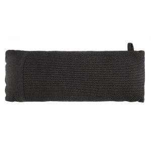Schwarz/graues Rento Kenno Saunakissen 50x22 cm zur Entspannung.