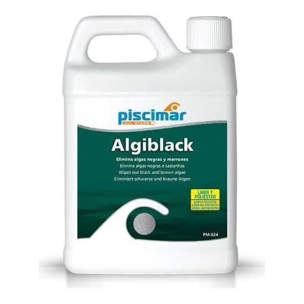 Piscimar Algiblack bekämpft effektiv schwarze und braune Algen in Pools.