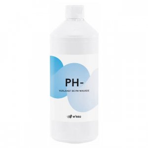 Senke den pH-Wert deines Poolwassers mit W'eau pH-Senker, 1 Liter.