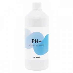 W'eau pH-Plus flüssig für Poolwasser, 1 Liter, erhöht den pH-Wert schnell und effektiv.