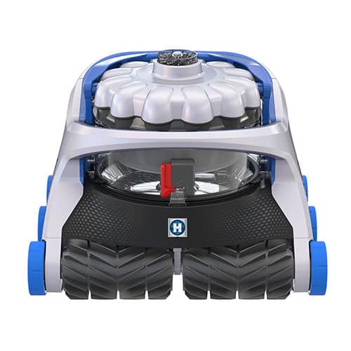 Poolroboter mit Schaumstoffbürsten zur Reinigung von Pools.