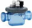 Installationsset für Pool mit pH- und Redox-Chips, Flüssigkeiten und Flowkammer mit Switch.