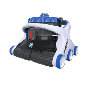 Poolroboter Hayward Aquavac 600 mit Schaumstoffbürsten zur Reinigung.