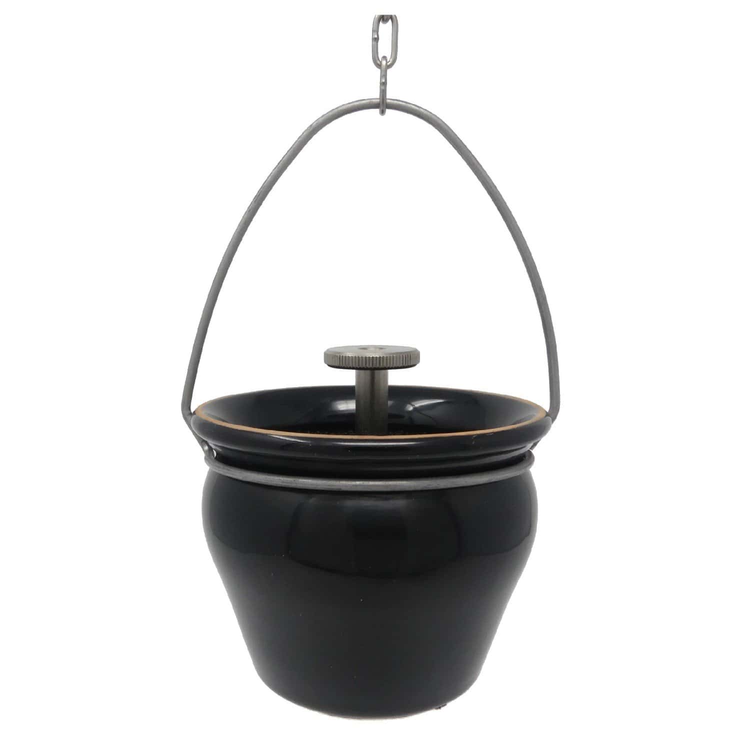 Aroma-Aufgusskrug schwarz für Aromatherapie und Entspannung.