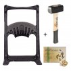 Komplettes Holzspalter-Set mit Hammer und Holzblock für sicheres und effizientes Holzspalten.