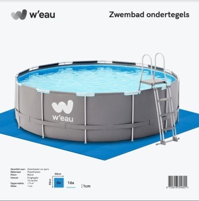 Pool-Unterlegplatten in Blau für unter einem Pool, 1,9 m².