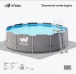Pool-Unterlegplatten grau für unter Pool, Set von 8 Stück von 50x50x1 cm.