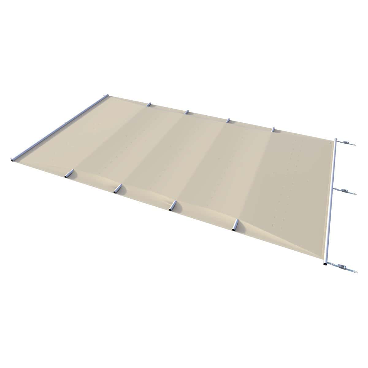 Sicherheitsabdeckung für Pool in Beige, pro m², mit stabilen Befestigungen.