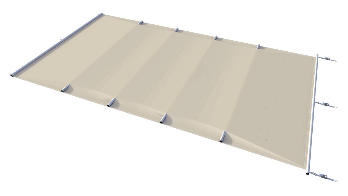 Sicherheitsabdeckung für Pool, Farbe Beige, pro m².