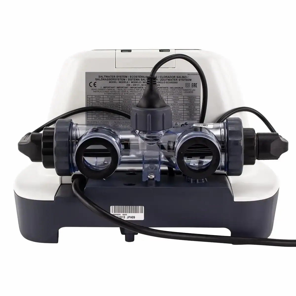 Intex QS500 Salzwassersystem für Pools bis 26.500 Liter, ideal für sauberes und gesundes Schwimmwasser.