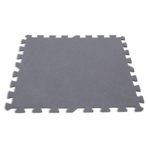 Dünne graue Bodenfliesen für Intex Pools, Set mit 8 Stück, 50x50 cm, 0,5 cm dick.