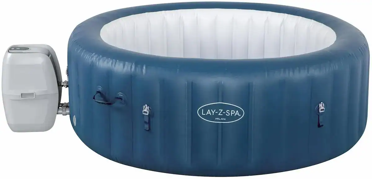 Lay-Z Spa Milan AirJet Plus, aufblasbarer Whirlpool für 6 Personen zur Entspannung.