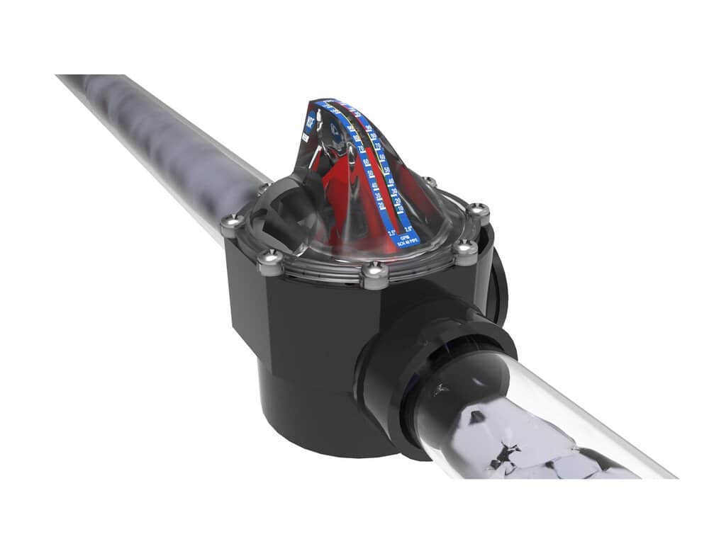 Durchflussmesser für Poolwasser, 50mm, präzise Durchflussmessung.