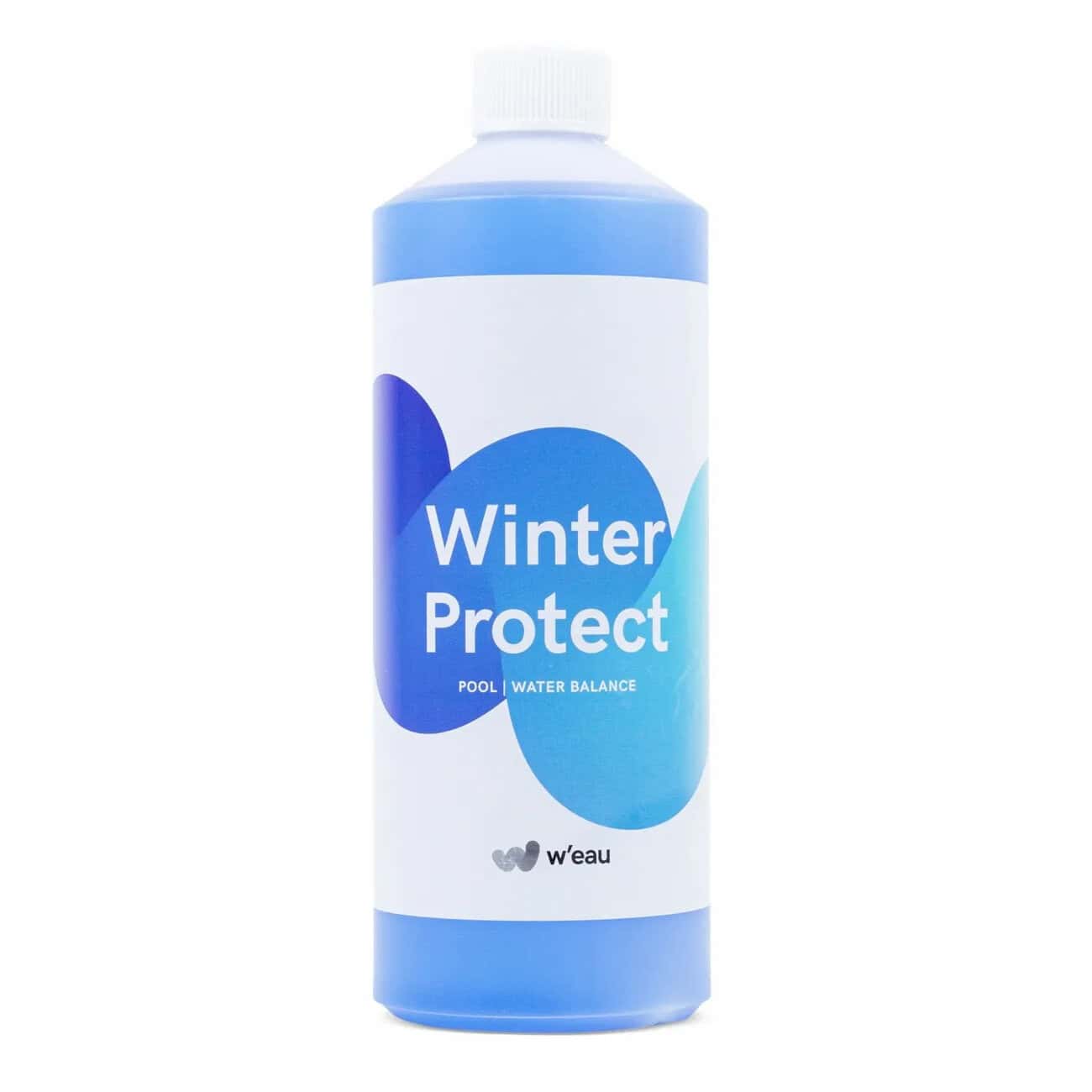 Pool-Winterschutzmittel in Flasche für die Poolüberwinterung.