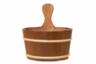 Hölzerner Sauna-Eimer aus wärmebehandeltem Erlenholz für Sauna.