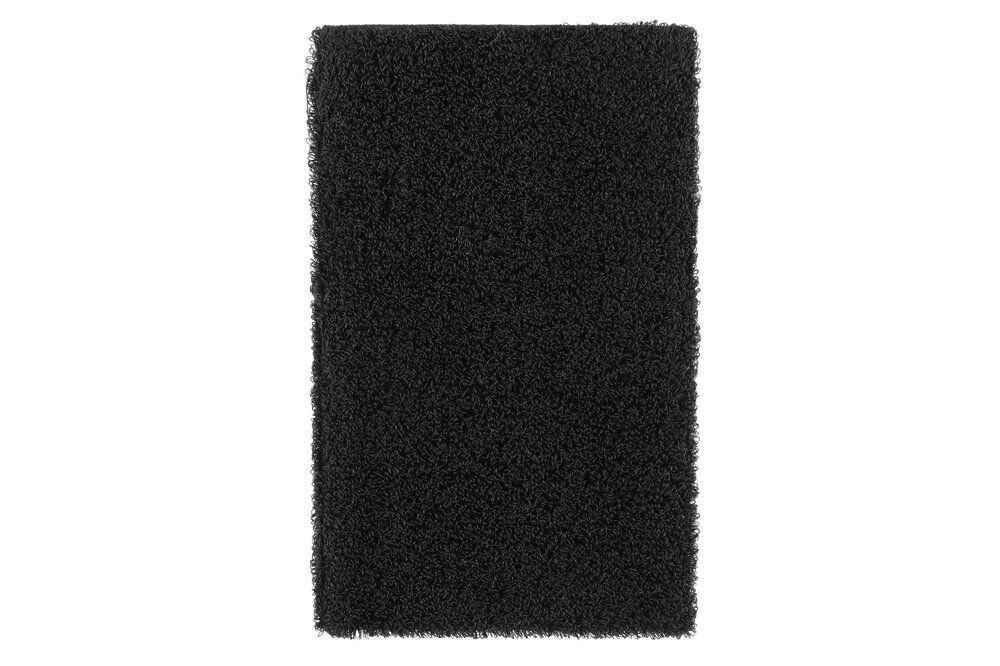 Schwarzer Leinen-Frottee-Waschhandschuh mit 14x24 cm für komfortables Baden.