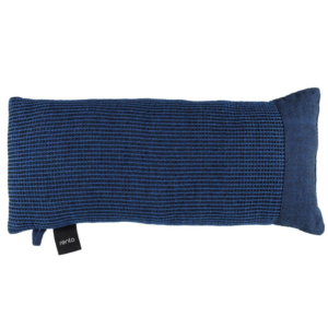 Dunkelblaues Sauna Kissen 50x22 cm für zusätzlichen Komfort beim Entspannen.