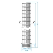 AstralPool 1" Kollektorarmset, 225 mm, geeignet für Poolfilteranlagen.