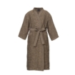 Kinderbademantel Kenno schwarz/beige, bequem und warm, für L/XL.