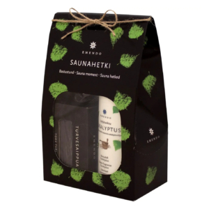 Emendo Sauna-Geschenkset mit beruhigenden ätherischen Ölen zur Entspannung.