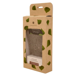 Emendo Sauna-Set mit Waschlappen und Seife in umweltfreundlicher Verpackung.