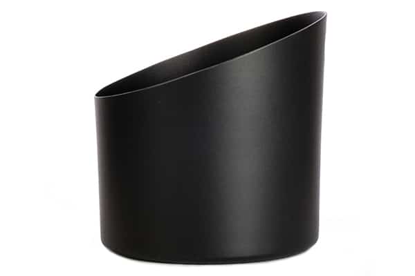 Schwarzer KOLÓ Sauna Eimer 4, ideal für Saunazubehör und Stauraum.